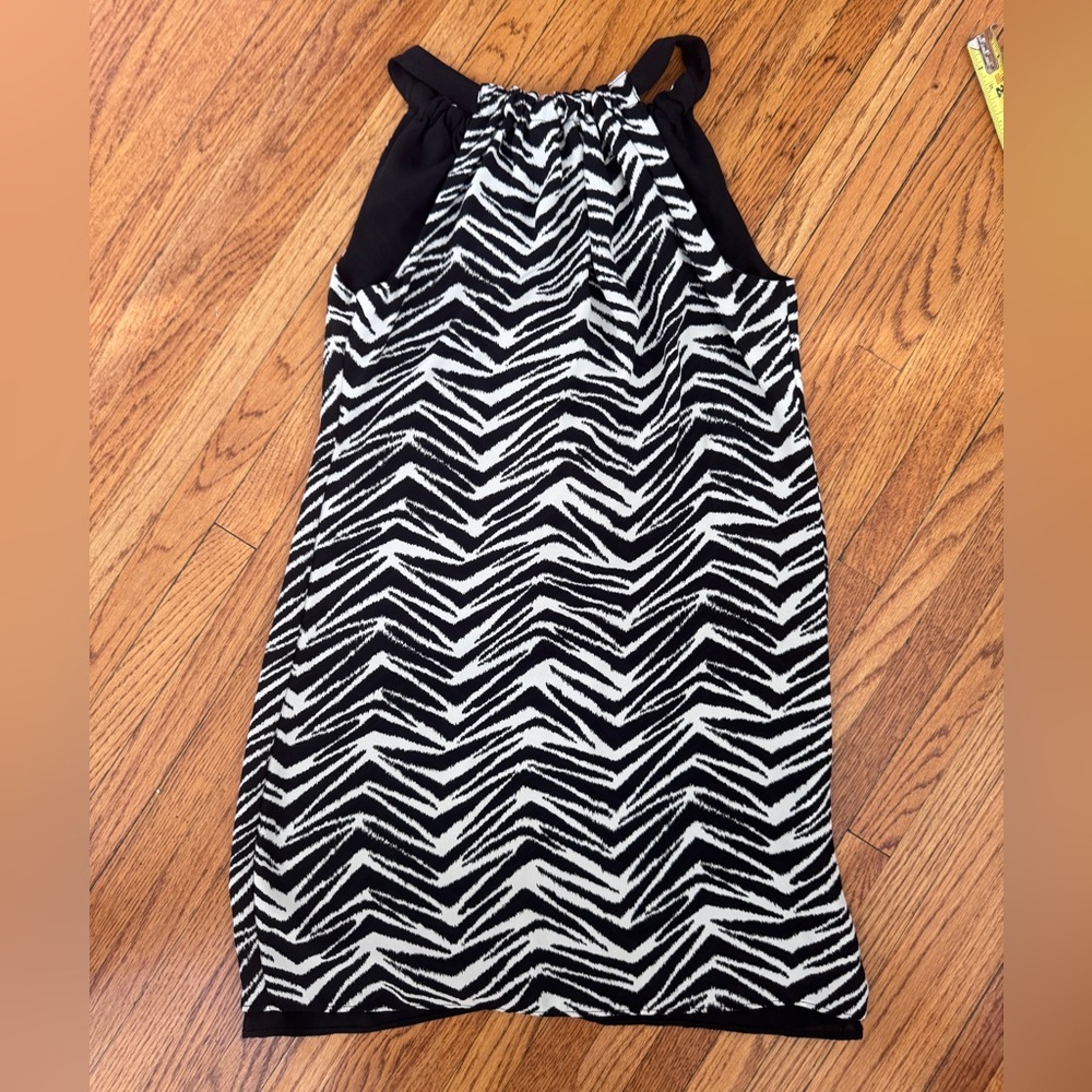 White House Black Market Black and White Mini Dress Tunic